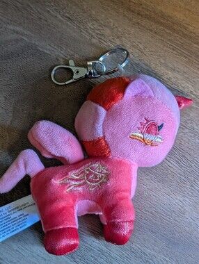 Tokidoki Toki Mochi Sky Unicorno plush keychain Alba Pink Sunset